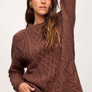 Heritage Cable Sweater | Cocoa
