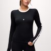 Motion Contrast Long Sleeve Top | Black