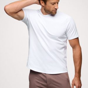 Freeform Curved Hem Tee | White