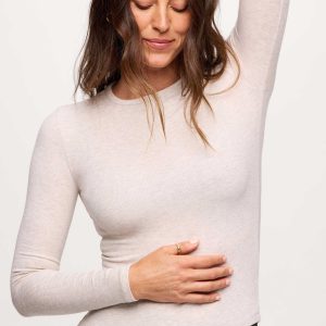 Slinky Rib Long Sleeve Shirt | Heather Fog