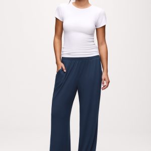 Slinky Rib Lounge Pant | Navy