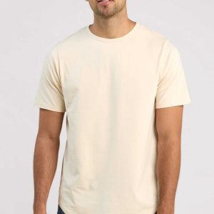 Short Sleeve Curved Hem T-Shirt | Bone