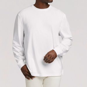 Long Sleeve Boxy Tee | White
