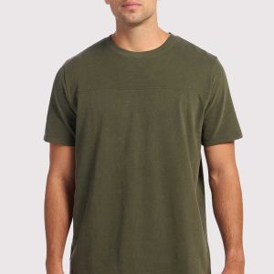 Men's Steady Seamed Tee | Darkest Olive