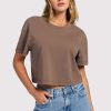 Vintage Cotton Cropped Tee | Mocha