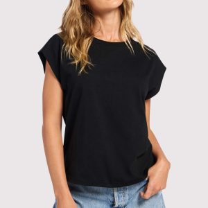 Soft Cotton Muscle Tee | Black