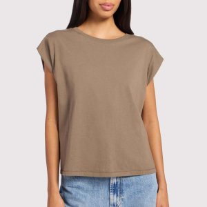 Soft Cotton Muscle Tee | Mocha