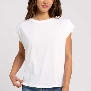 Soft Cotton Muscle Tee | White