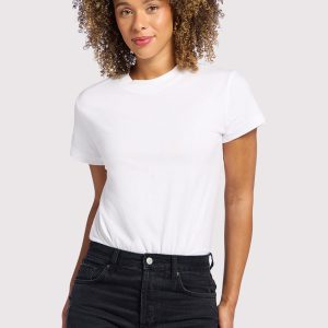 Soft Cotton Everyday T-Shirt Bodysuit | White