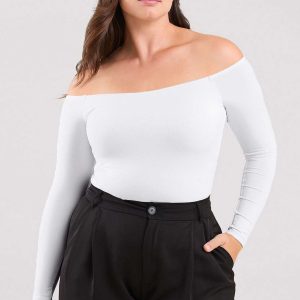 Off The Shoulder Bodysuit | White