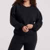 Cropped Crewneck Sweatshirt | Black