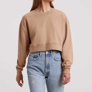 Cropped Crewneck Sweatshirt | Cinnamon