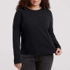 Vintage Cotton Long Sleeve Everyday T-Shirt | Black