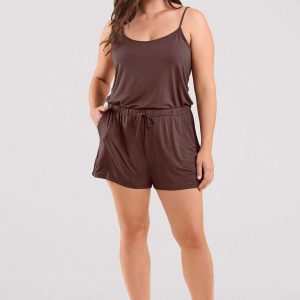 Sleep Romper | Coffee