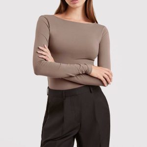 Open Back Bodysuit | Mocha