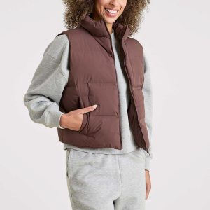 Puffer Vest | Coffee