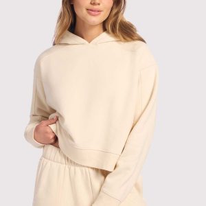 Vintage Fleece Cropped Hoodie | Washed Bone