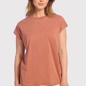 Soft Cotton Tunic Muscle Tee | Washed Clay
