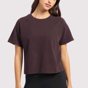 Steady Seamed Tee | Eggplant