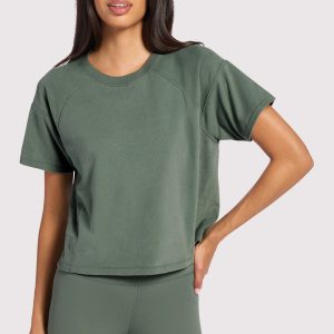 Steady Seamed Tee | Agave