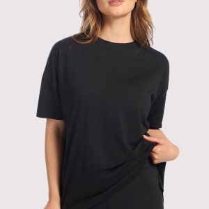 Soft Cotton Oversized Tee | Black