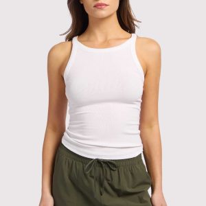 Slinky Rib Racer Tank | White