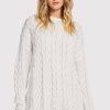 Lightweight Cable Sweater | White