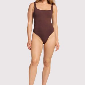 Square Neck One Piece | Coffee