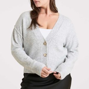 Cozy Knit Cardigan | Heather Grey