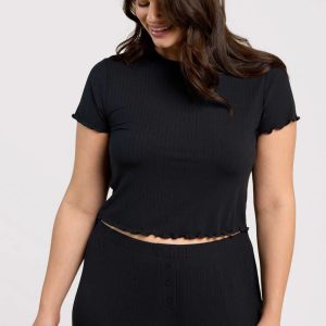 Mini Rib Tee | Black