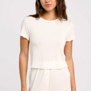 Mini Rib Tee | Pearl