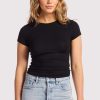 Slinky Rib Tee | Black