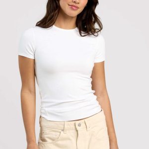 SwiftStretch Seamed Tee | White