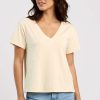 Vintage Cotton V-Neck Everyday T-Shirt | Bone
