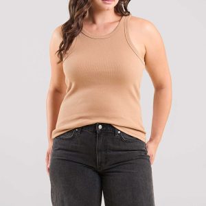 Essential Rib Tank Top | Cinnamon