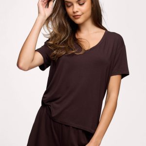 V-Neck Pajama Tee | Espresso