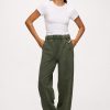 Vintage Washed Seamed Jogger | Darkest Olive