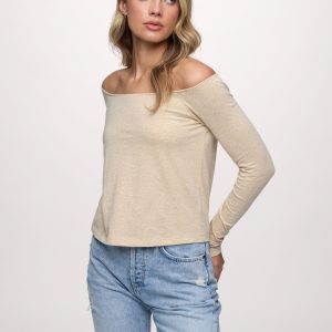 Ease Long Sleeve Top | Heather Oat