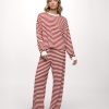 Boyfriend Stripe Pant | Scarlet White Stripe