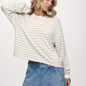 Boyfriend Stripe Tee | Cocoa Sky Stripe