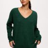 Cozy Knit V-Neck Sweater | Hunter