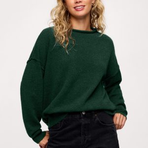 Cozy Knit Mockneck Sweater | Hunter