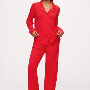 Button Front Pajama Set